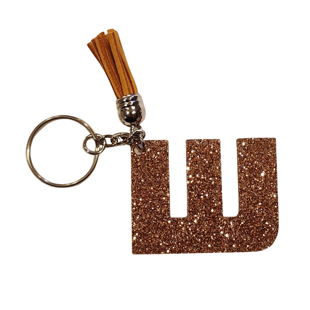 Glitter Initial Keychain - Image 2