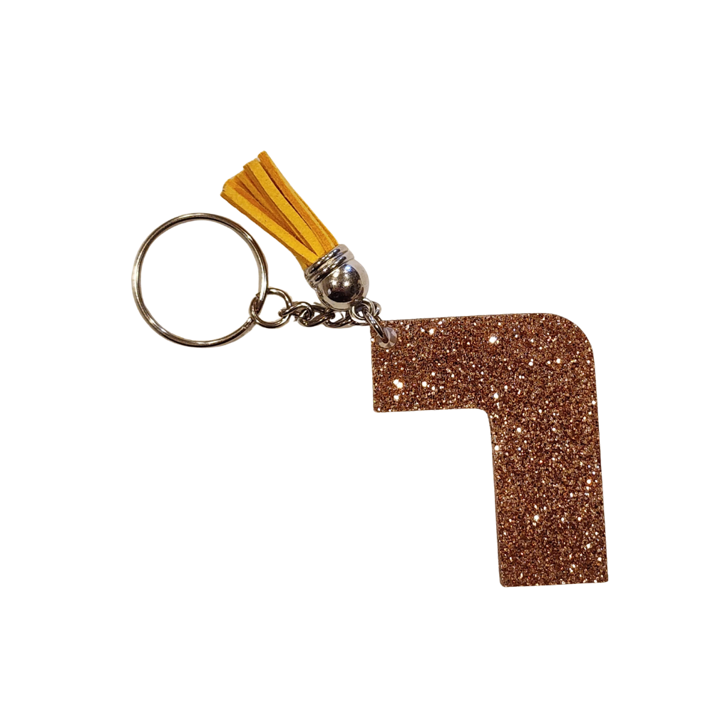 Glitter Initial Keychain - Image 7