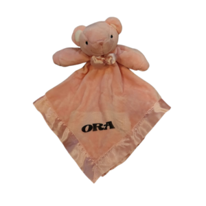 Plush Pink Teddy Bear Security Blanket