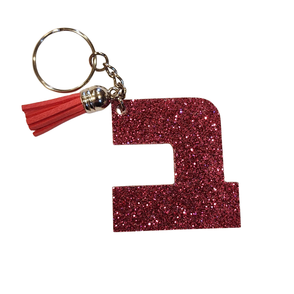Glitter Initial Keychain - Image 6