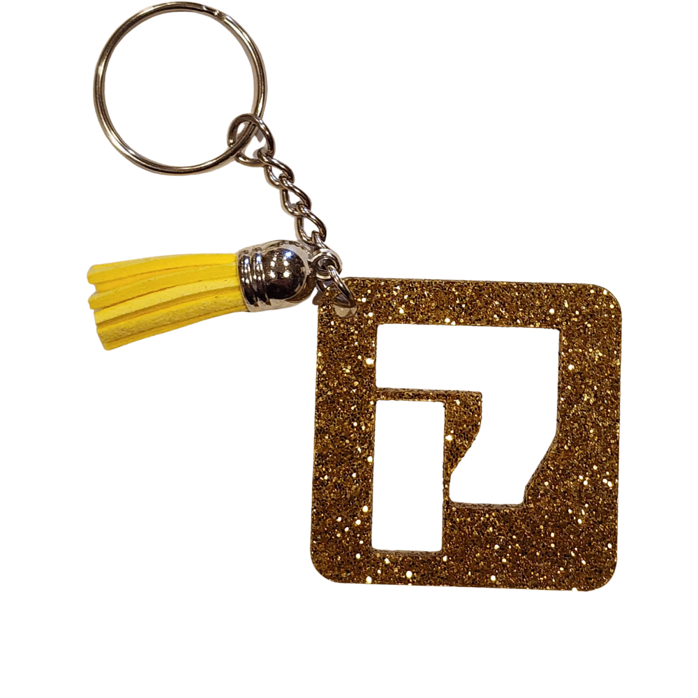 Glitter Initial Keychain - Image 3