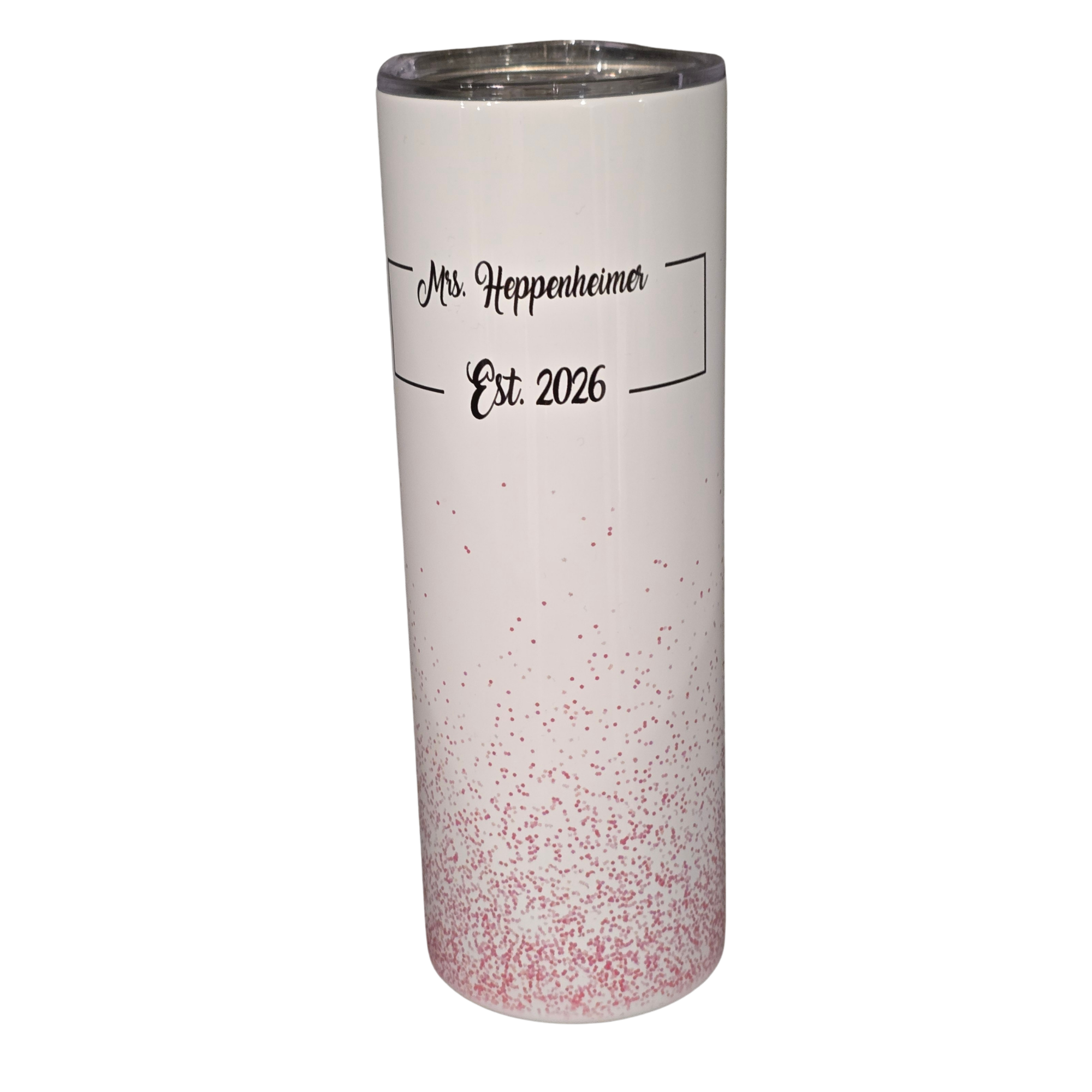 Personalized Glitter Bridal Tumbler - Image 4