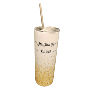 Personalized Glitter Bridal Tumbler